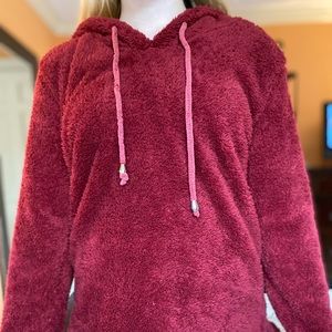 Maroon Fuzzy Sweater